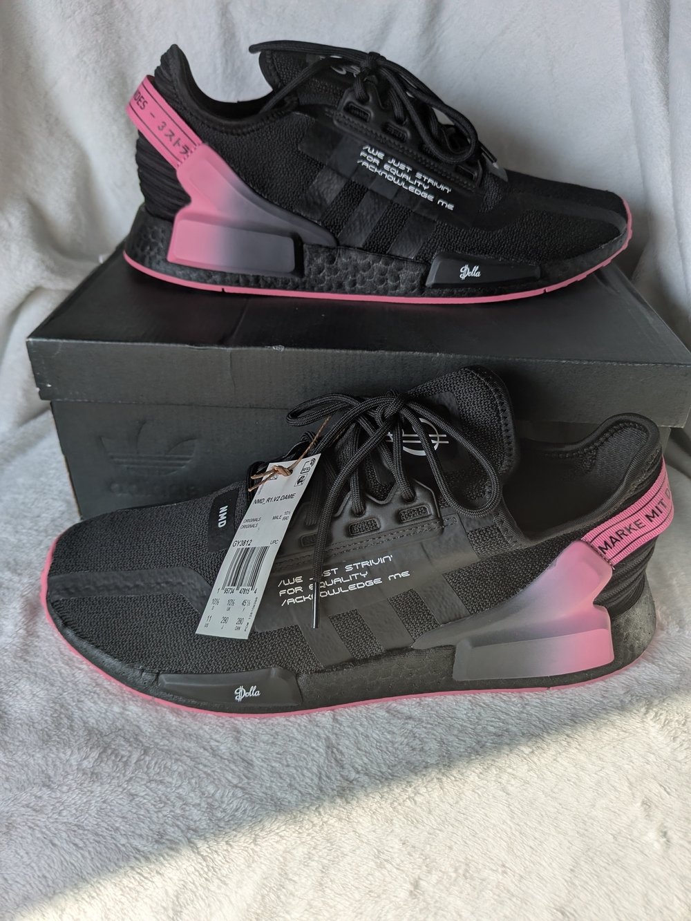 Adidas NMD_R1 "Damian Lillard" Black & Pink Sneakers Size 11 Men's